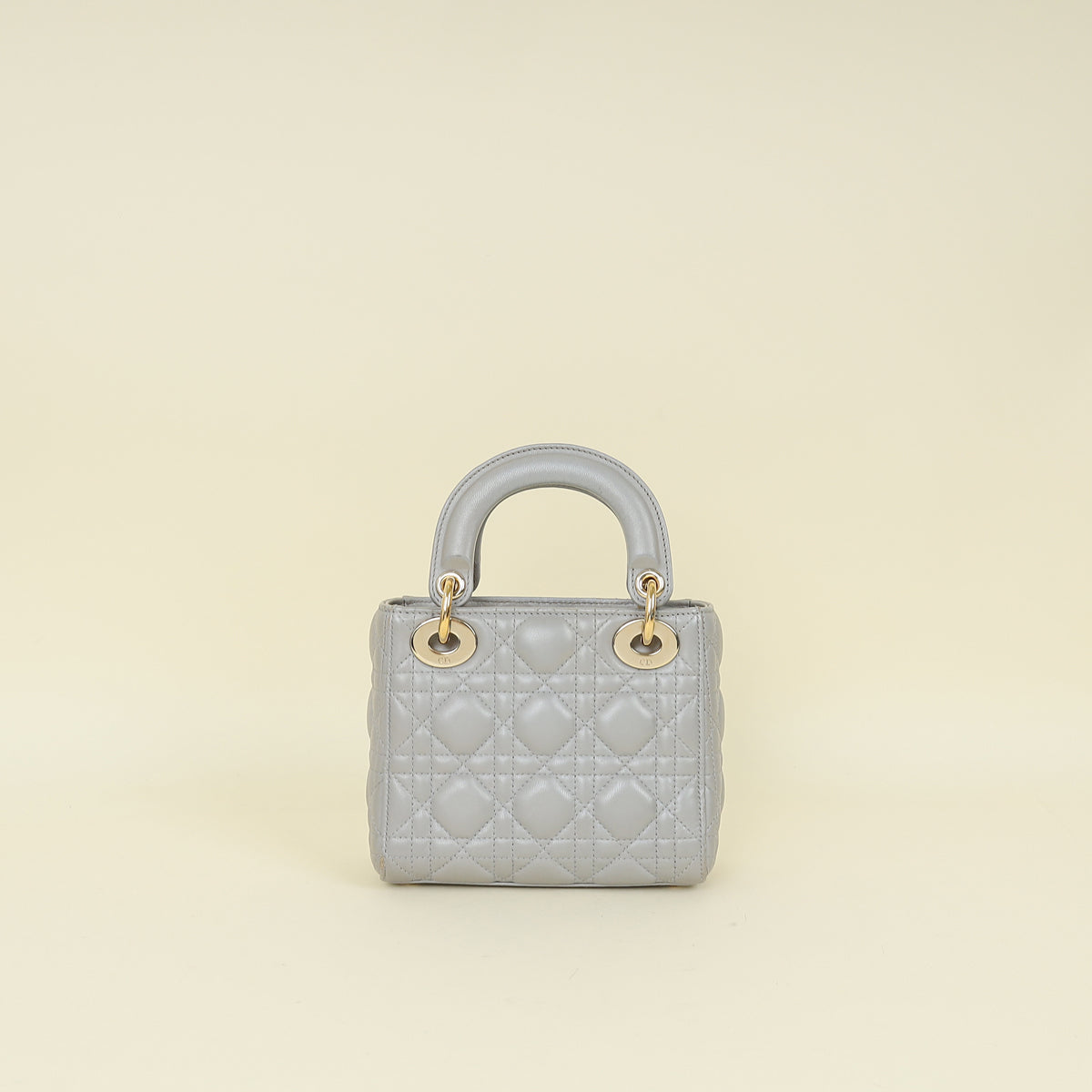 Christian Dior Grey Lady Dior Mini Chain Bag Rovelle Bags