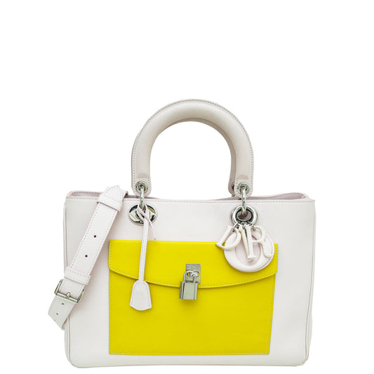 Christian Dior Tricolor Front Pocket Diorissimo Medium Bag Rovelle Bags
