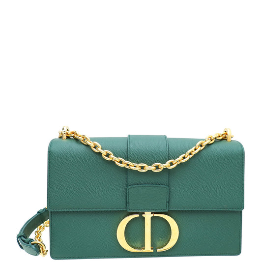 Christian Dior Dark Green 30 Montaigne Flap Medium Shoulder Bag Rovelle Bags