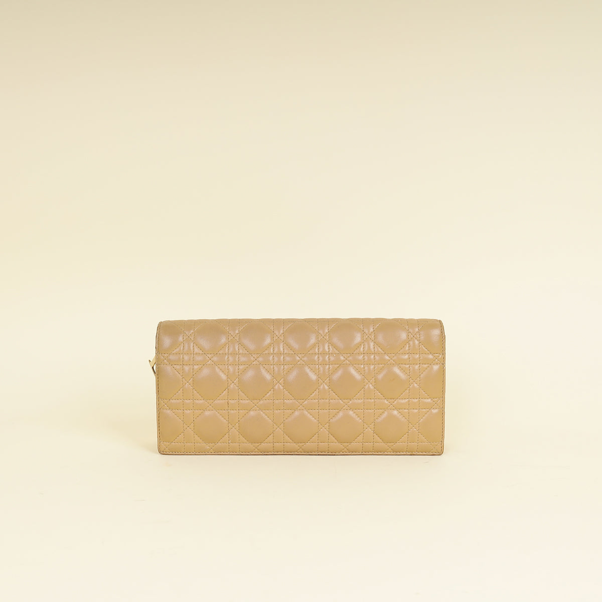 Christian Dior Beige Lady Dior Convertible Chain Clutch Rovelle Bags