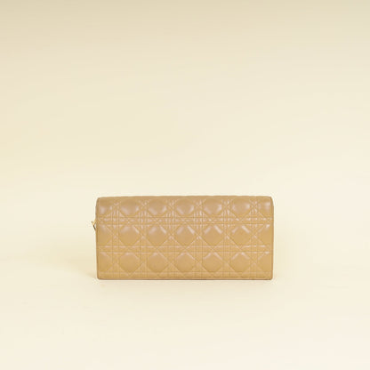 Christian Dior Beige Lady Dior Convertible Chain Clutch Rovelle Bags