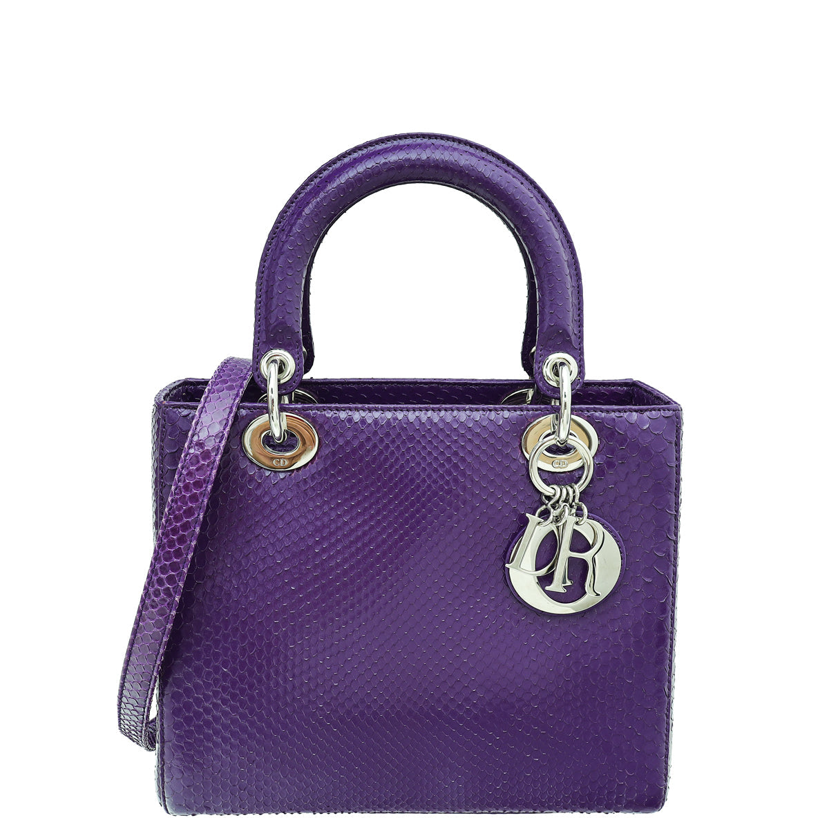 Christian Dior Violet Python Lady Dior Bag Rovelle Bags