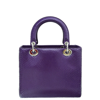 Christian Dior Violet Python Lady Dior Bag Rovelle Bags