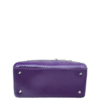 Christian Dior Violet Python Lady Dior Bag Rovelle Bags
