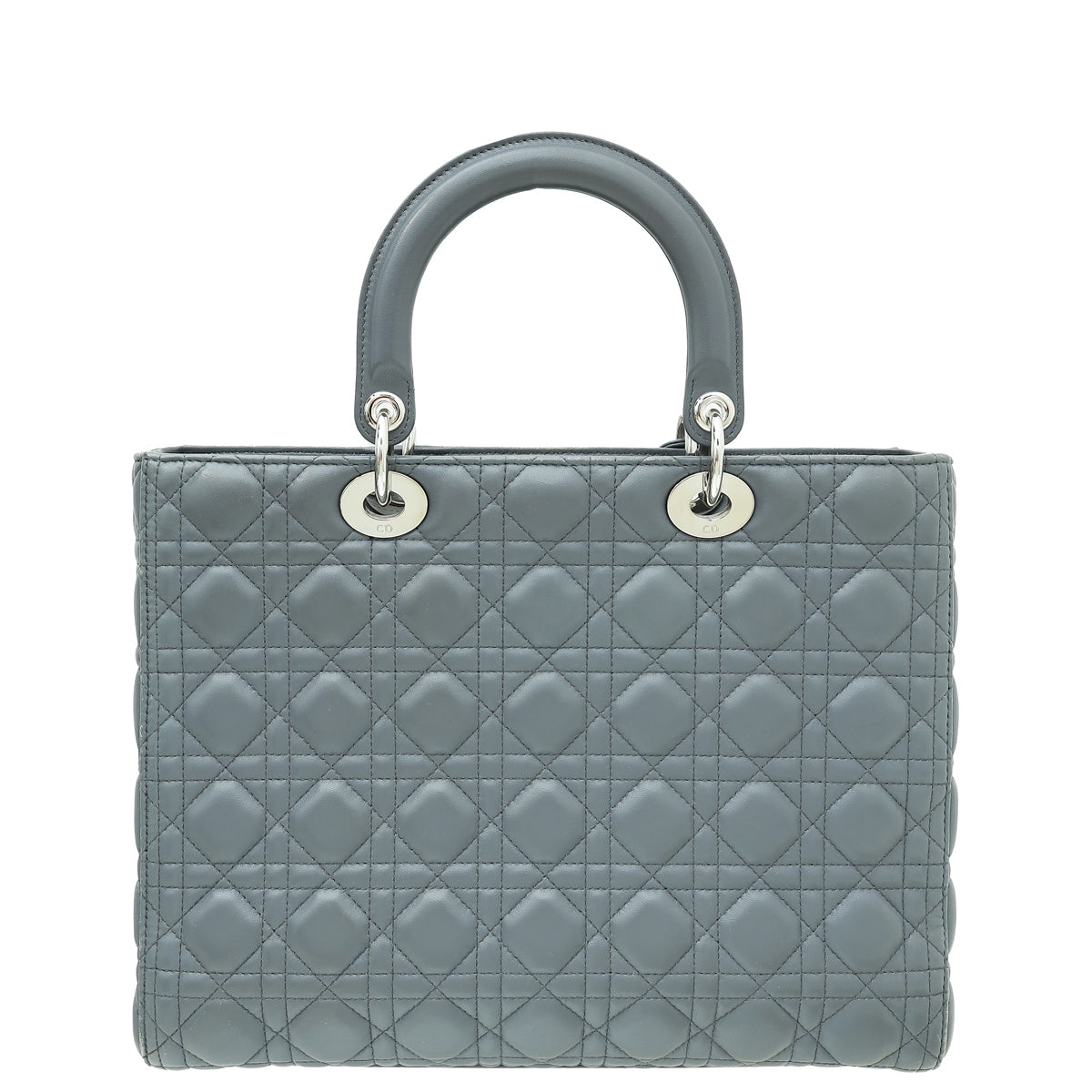 Christian Dior Dark Gray Lady Dior Large Bag Rovelle Bags