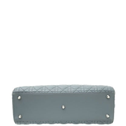 Christian Dior Dark Gray Lady Dior Large Bag Rovelle Bags