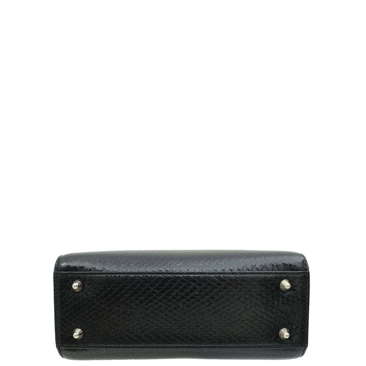 Christian Dior Black Shiny Snakeskin Lady Dior Small Bag Rovelle Bags
