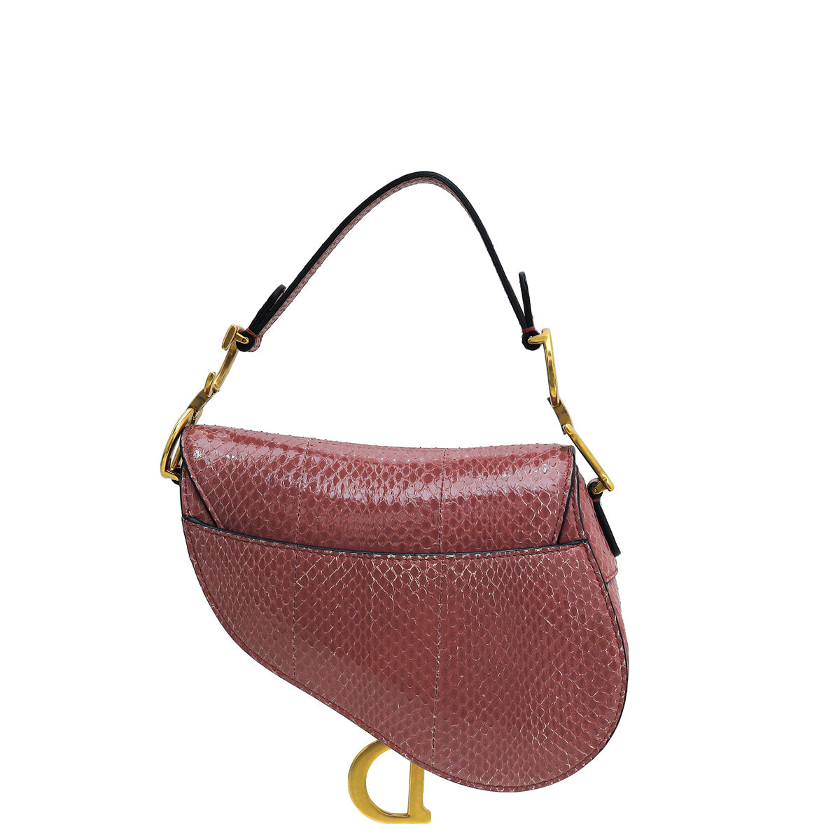 Christian Dior Mallow Rose Python Saddle Mini Bag Rovelle Bags