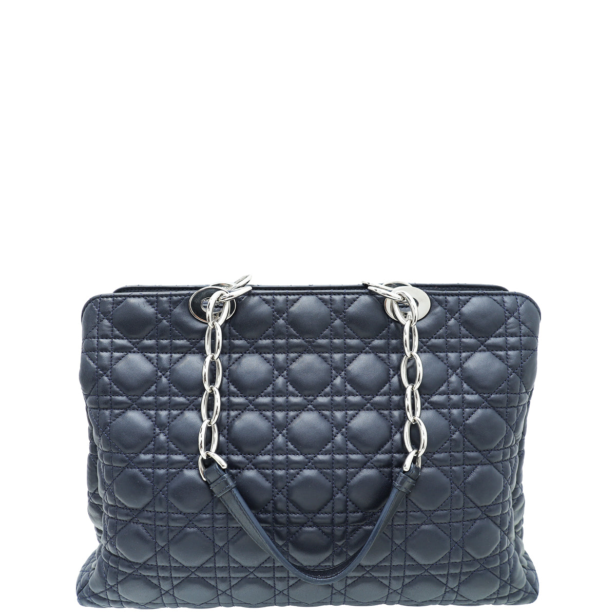 Christian Dior Navy Blue Lady Dior Soft Tote Large Bag Rovelle Bags