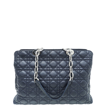 Christian Dior Navy Blue Lady Dior Soft Tote Large Bag Rovelle Bags