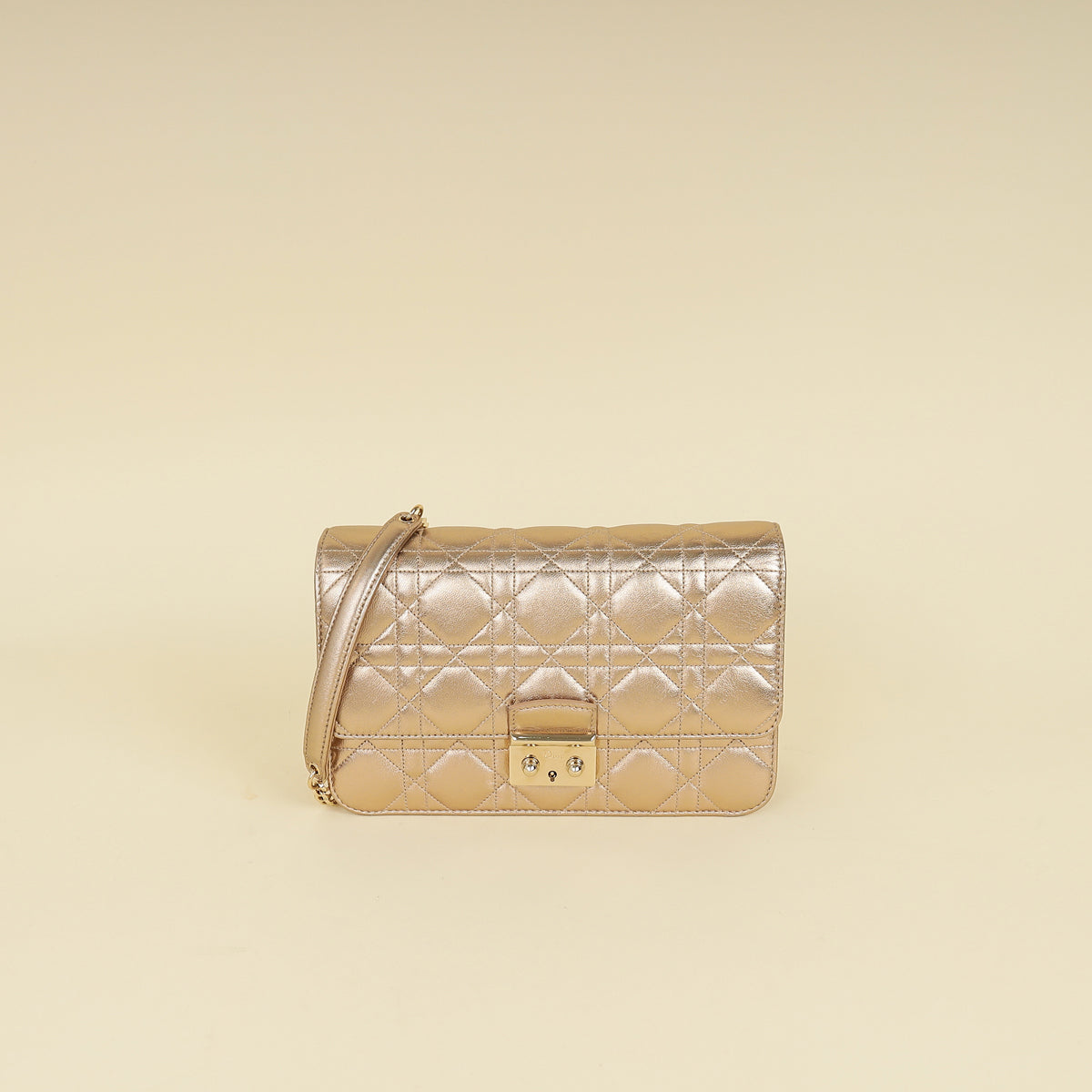 Christian Dior Metallic Bronze Miss Dior Promenade Pouch Rovelle Bags