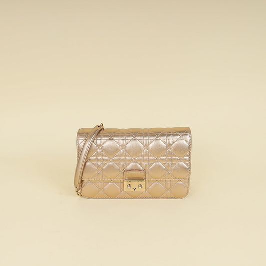 Christian Dior Metallic Bronze Miss Dior Promenade Pouch Rovelle Bags