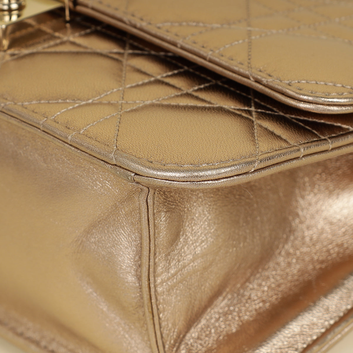 Christian Dior Metallic Bronze Miss Dior Promenade Pouch Rovelle Bags
