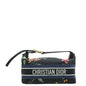 Christian Dior Black Multicolor Petites Fleurs Print Diortravel Nomad Medium Pouch Rovelle Bags