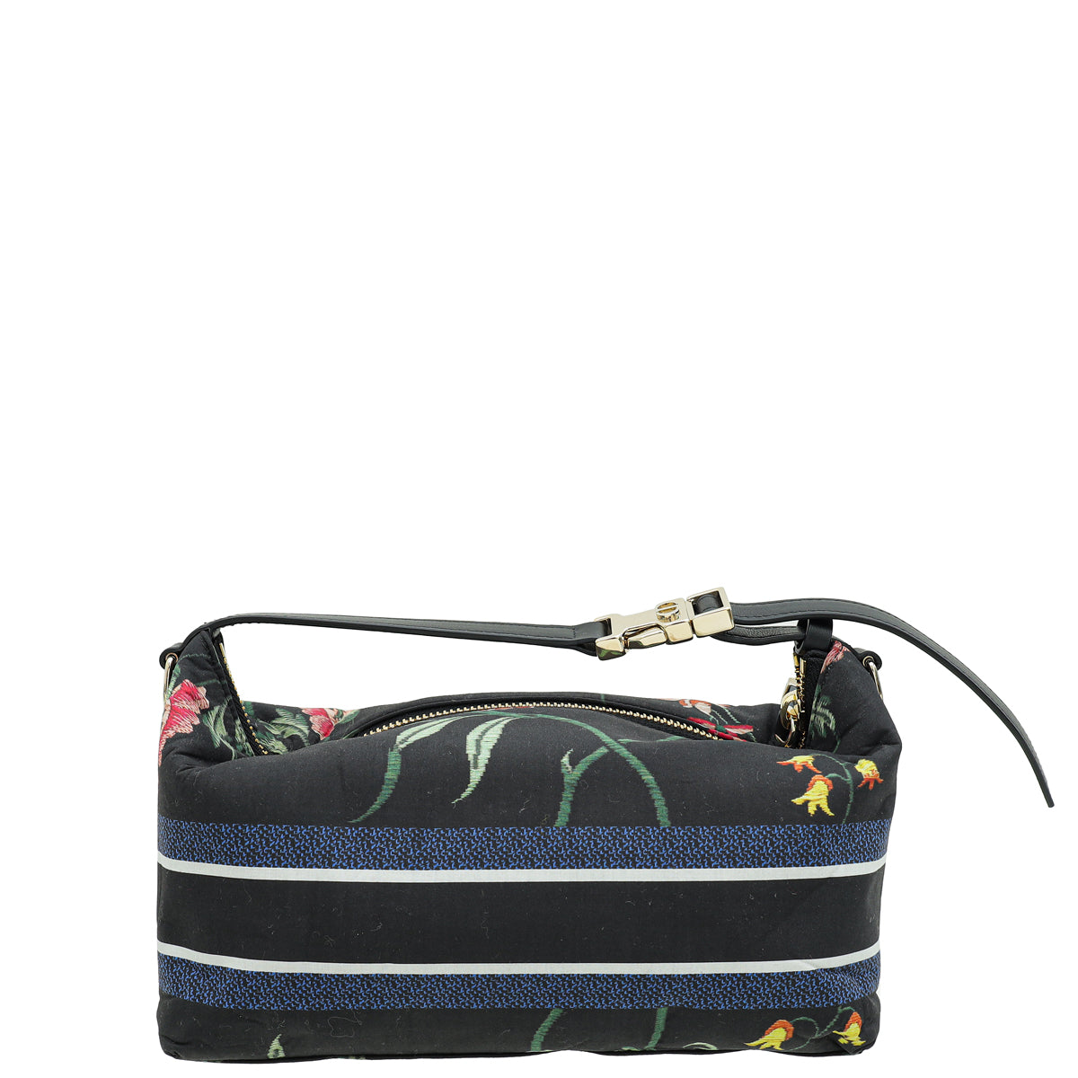 Christian Dior Black Multicolor Petites Fleurs Print Diortravel Nomad Medium Pouch Rovelle Bags