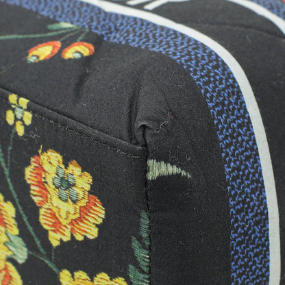 Christian Dior Black Multicolor Petites Fleurs Print Diortravel Nomad Medium Pouch Rovelle Bags