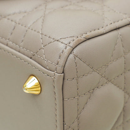 Christian Dior Beige Lady Dior With Embroidered Address Tag Small Bag Rovelle Bags