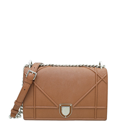 Christian Dior Brown Diorama Flap Medium Bag Rovelle Bags
