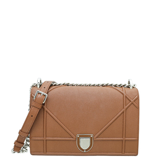 Christian Dior Brown Diorama Flap Medium Bag Rovelle Bags