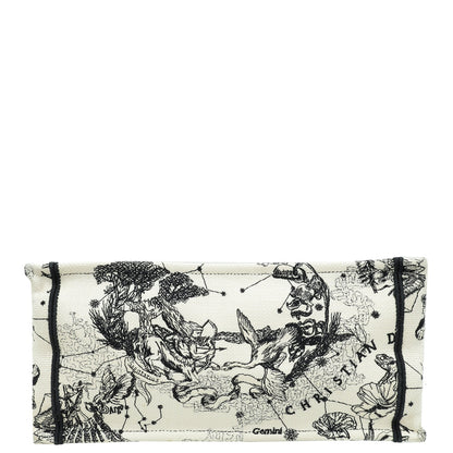 Christian Dior Bicolor Zodiac Embroidery Book Tote Medium Bag Rovelle Bags