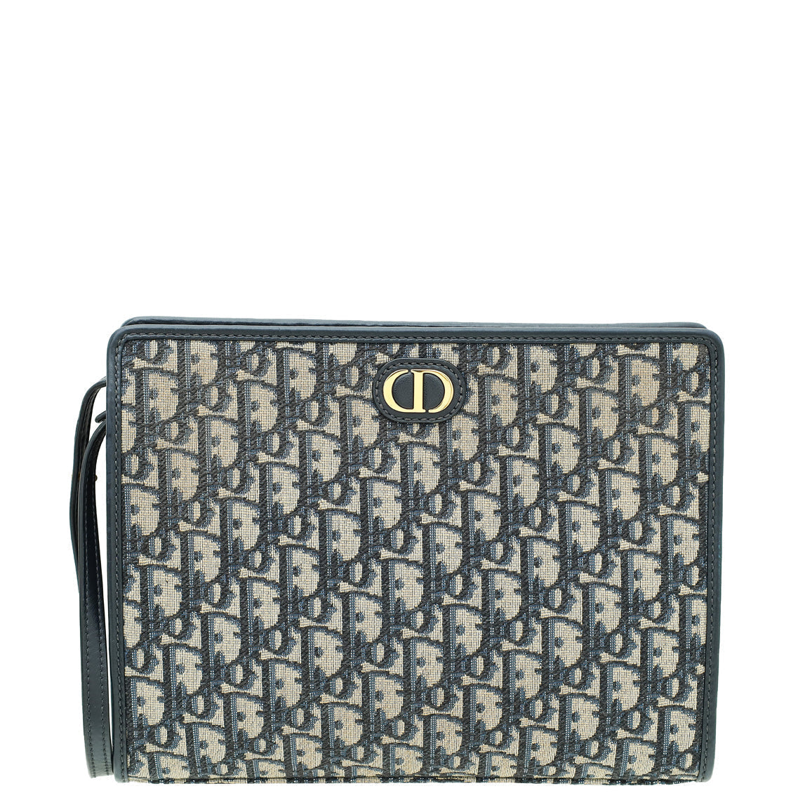 Christian Dior Navy Blue Oblique 30 Montaigne Dea Pouch Rovelle Bags