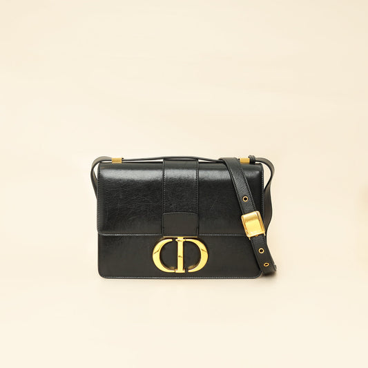 Christian Dior Black 30 Montaigne Flap Bag Rovelle Bags
