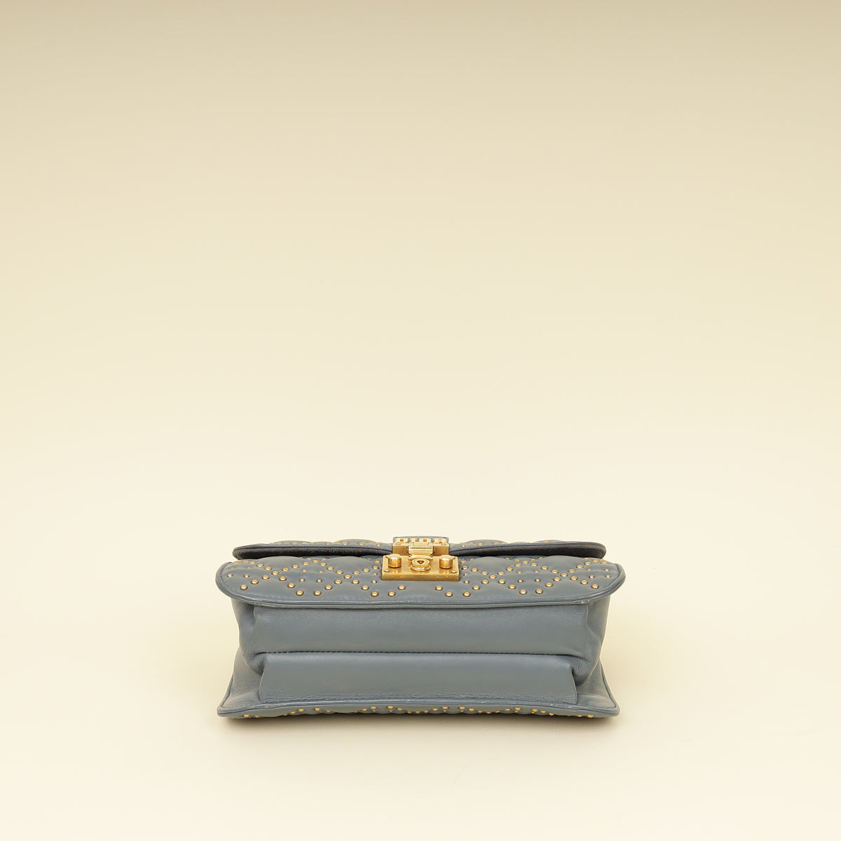 Christian Dior Bluish Grey Cannage Studded Dioraddict Flap Bag Rovelle Bags