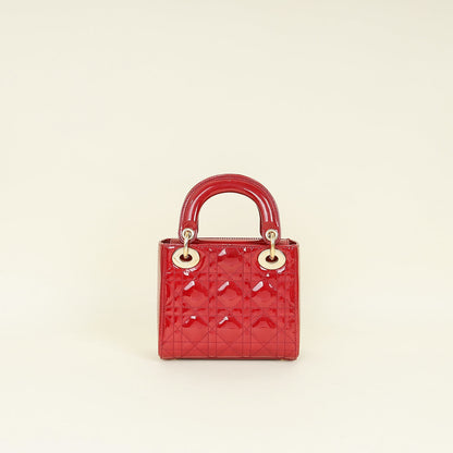 Christian Dior Red Cherry Lady Dior Mini Chain Bag Rovelle Bags