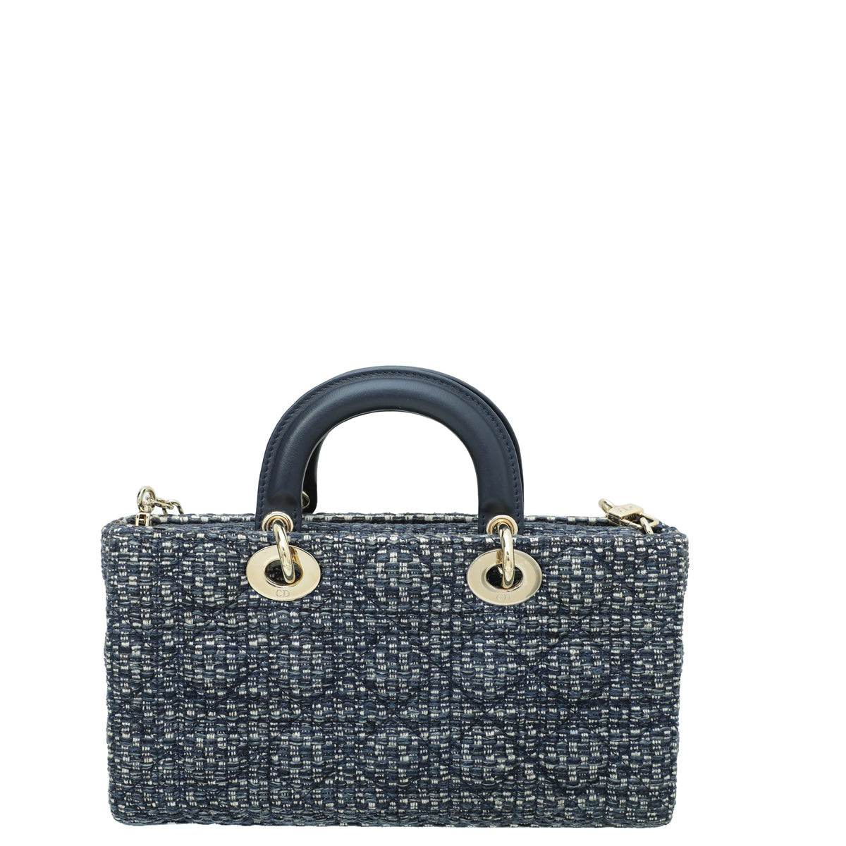 Christian Dior Blue Tweed Cannage Lady D-Joy Bag Rovelle Bags