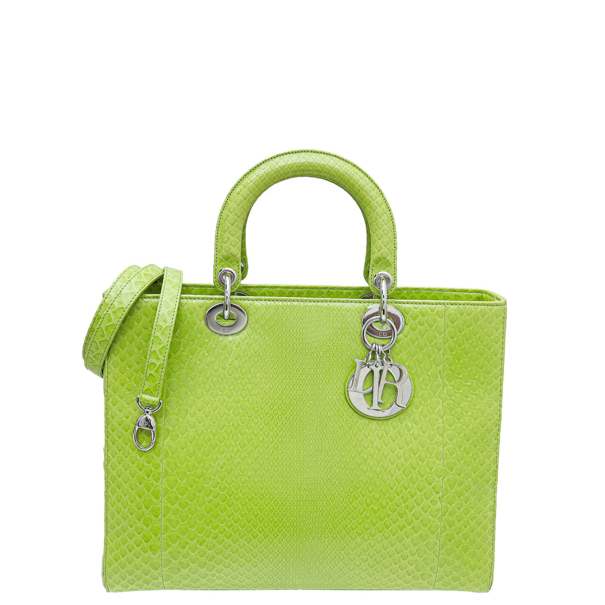 Christian Dior Kiwi Python Lady Dior Large Bag Rovelle Bags