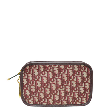 Christian Dior Burgundy Oblique Diorquake Clutch Pouch Rovelle Bags