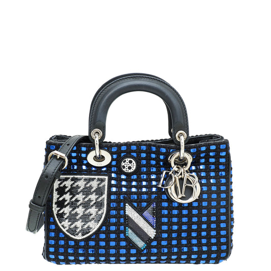 Christian Dior Bicolor Diorissimo Mini Metallic Tweed Bag Rovelle Bags