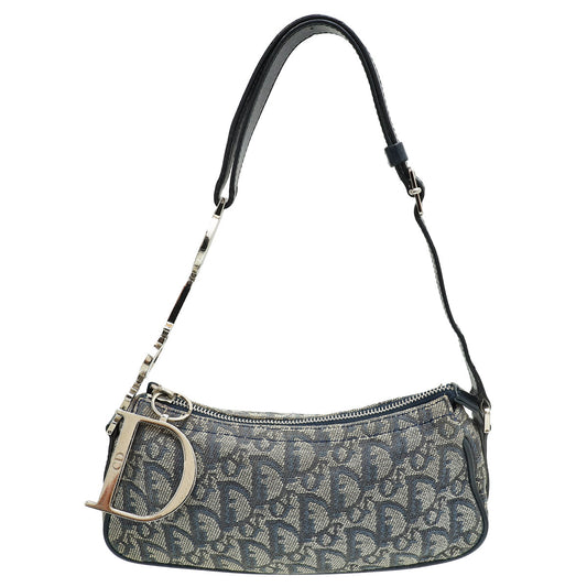 Christian Dior Navy Blue Oblique Mini Shoulder Bag Rovelle Bags