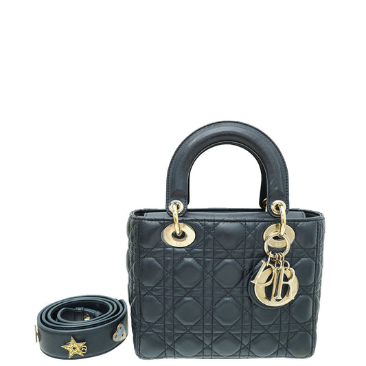 Christian Dior Dark Indigo Blue Lady Dior My Abcdior Small Bag Rovelle Bags