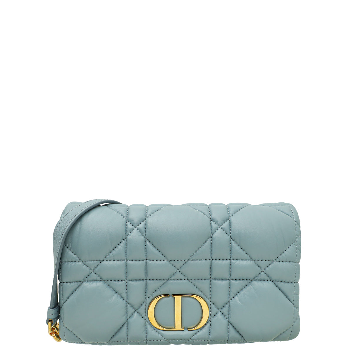 Christian Dior Cloud Blue Caro Mini Micro Cannage Bag Rovelle Bags