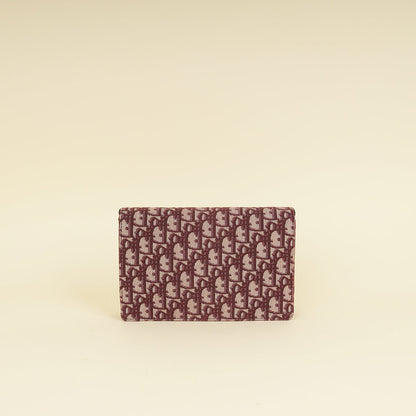 Christian Dior Burgundy Oblique Saddle Chain Pouch Rovelle Bags
