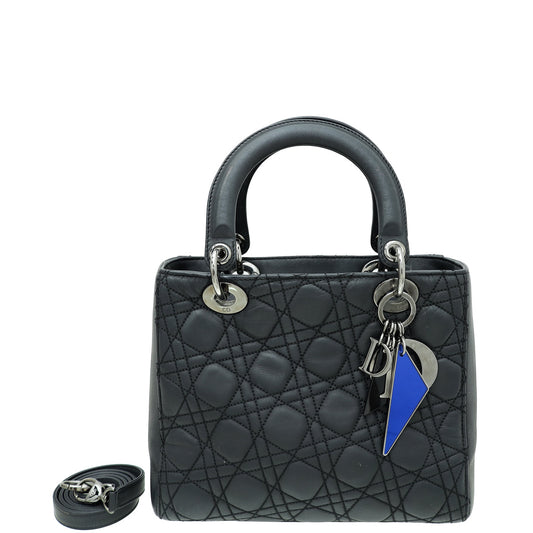 Christian Dior Black Anselm Reyle Lady Dior Medium Bag Rovelle Bags