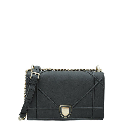 Christian Dior Black Diorama Flap Medium Bag Rovelle Bags