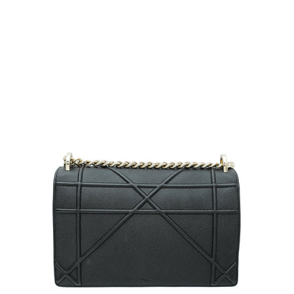 Christian Dior Black Diorama Flap Medium Bag Rovelle Bags