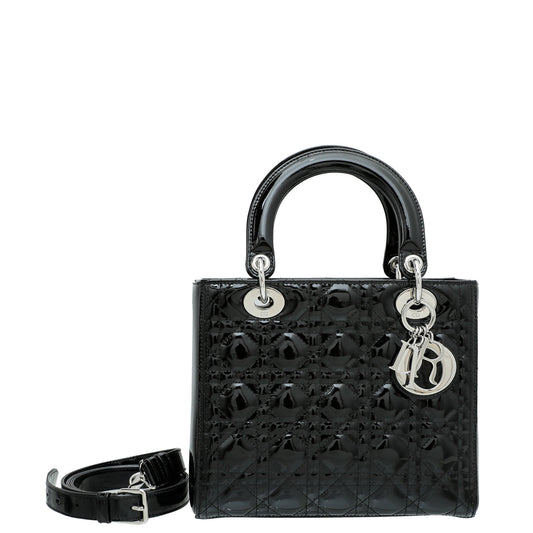 Christian Dior Black Lady Dior Medium Bag Rovelle Bags