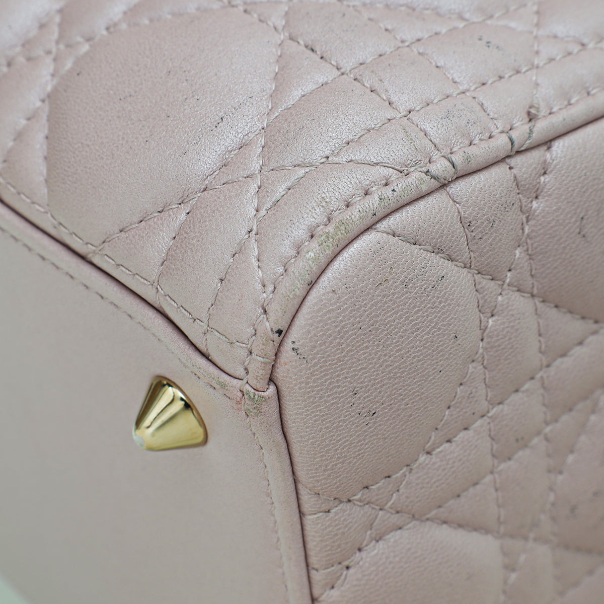 Christian Dior Light Pink Lady Dior Lambskin Medium Bag Rovelle Bags