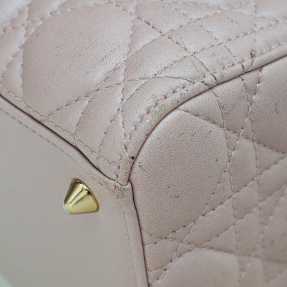 Christian Dior Light Pink Lady Dior Lambskin Medium Bag Rovelle Bags
