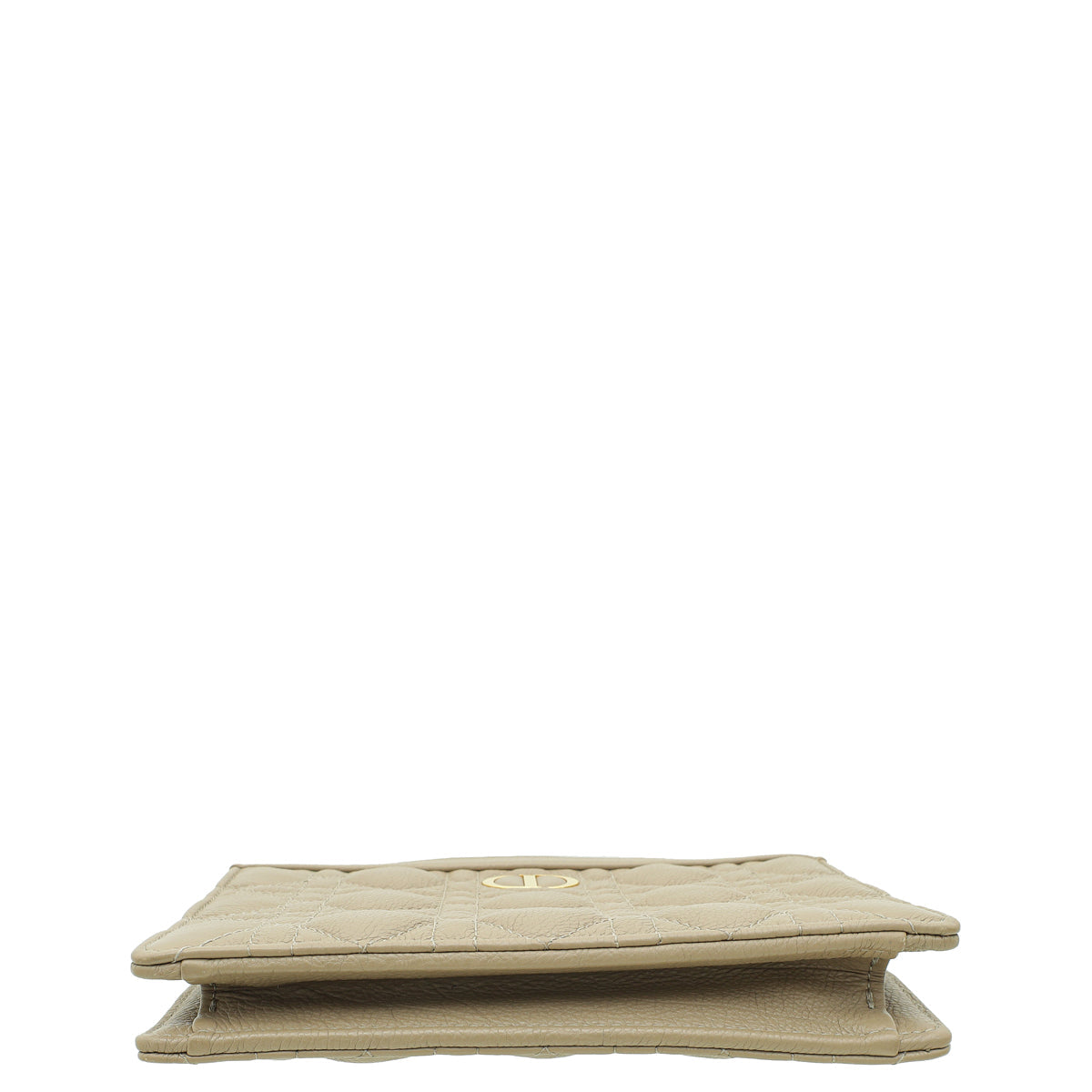 Christian Dior Sand Caro Zipped Pouch With Chain Rovelle Bags