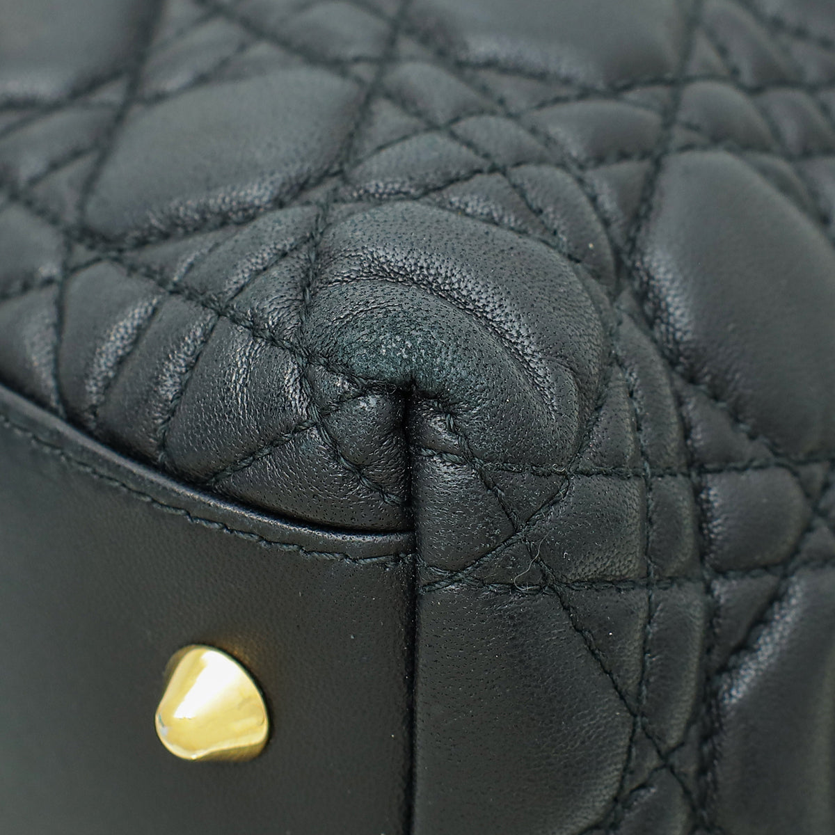 Christian Dior Black Lady Dior Cannage Soft Tote Bag Rovelle Bags