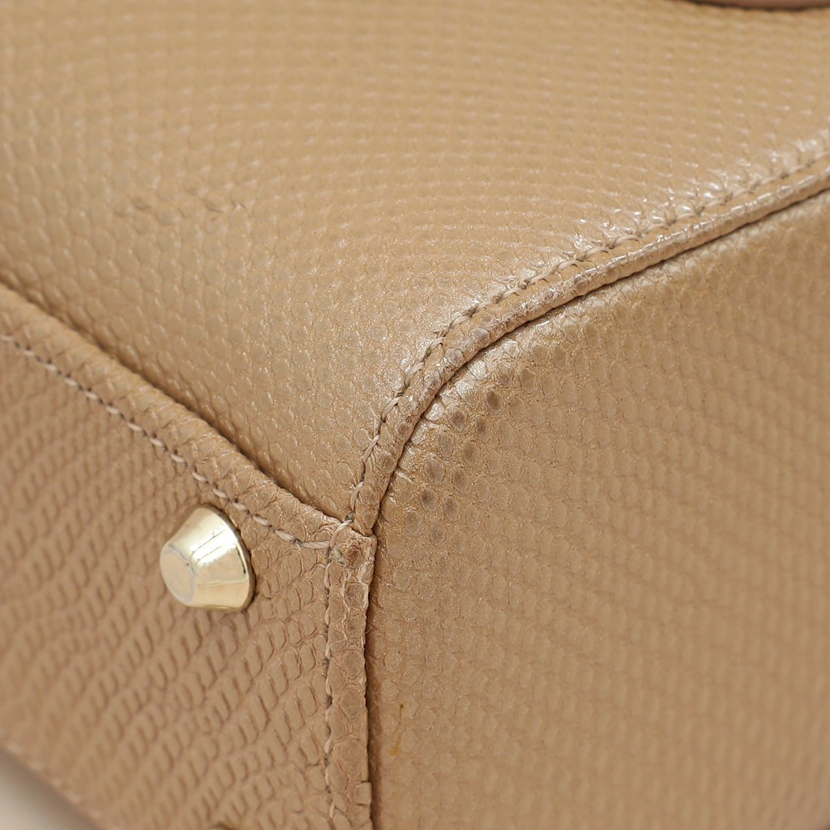 Christian Dior Metallic Beige Embossed Lizard Lady Dior Mini Bag Rovelle Bags