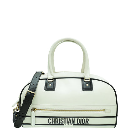 Christian Dior Bicolor Vibe Zip Bowling Medium Bag Rovelle Bags