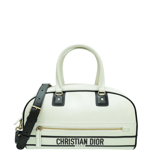 Christian Dior Bicolor Vibe Zip Bowling Medium Bag Rovelle Bags