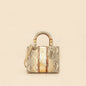 Christian Dior Bicolor Metallic Python Lady Dior Medium Bag Rovelle Bags