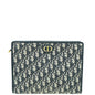 Christian Dior Navy Blue Oblique 30 Montaigne Medium Pouch Rovelle Bags