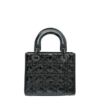 Christian Dior Black Ultraglossy Lady Dior Small Bag Rovelle Bags